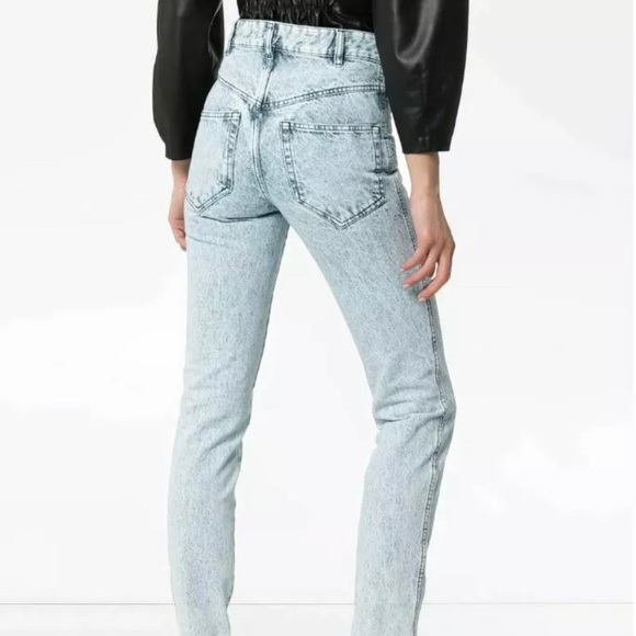 Isabel Marant Lorricka Jeans Snow Blue Acid 36 NWT - Picture 2 of 6